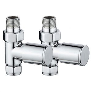 Towelrads Round Chrome Straight Manual Radiator Valves