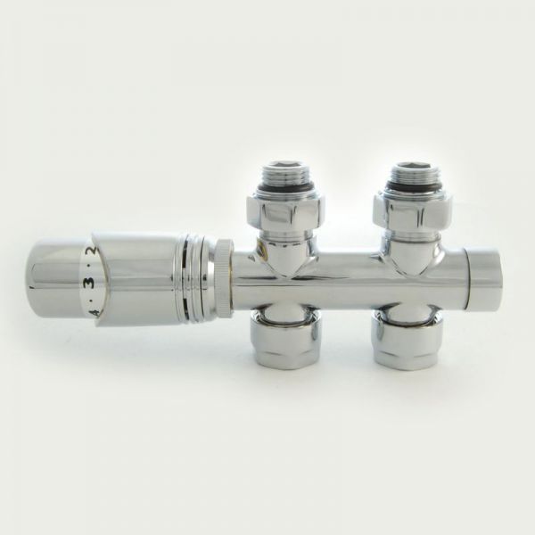 Towelrads Chrome Straight 50mm Thermostatic Radiator Valve