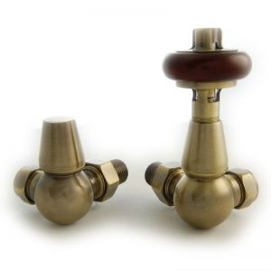 Towelrads Traditional Antique Brass Corner Manual Radiator Valves