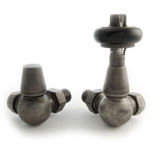 Towelrads Traditional Pewter Corner Manual Radiator Valves