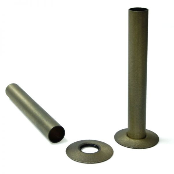 Towelrads Old English Brass Pipe Covers With Sleeves And Bezels 130mm Radiator Pipe Covers 129161 8629