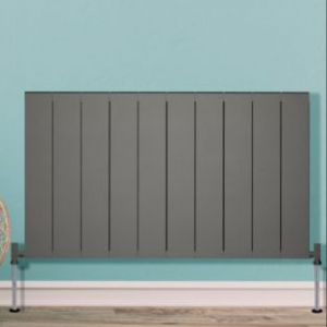 Towelrads Ascot Anthracite Single Panel Aluminium Designer Radiator 600 x 1432mm