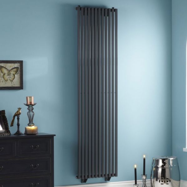 Towelrads Oxfordshire Gun Metal Single Panel Steel Designer Radiator 1800 x 465mm