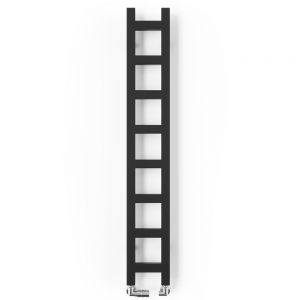 Terma Easy Matt Black Designer Towel Rail 1280 x 200mm