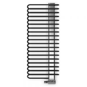 Terma Michelle Metallic Black and Chrome Designer Towel Rail 1200 x 500mm