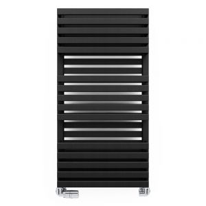 Terma Quadrus Bold Metallic Black Designer Towel Rail 870 x 450mm