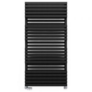 Terma Quadrus Bold Metallic Black Designer Towel Rail 1185 x 600mm