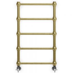 Terma Retro Brushed Brass Traditional Towel Rail 800 x 504mm