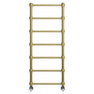 Terma Retro Brushed Brass Traditional Towel Rail 1170 x 504mm