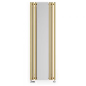 Terma Rolo Mirror Brass Designer Radiator 1800 x 590mm