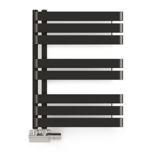 Terma Warp S Matt Black Designer Towel Rail 655 x 500mm