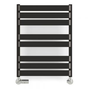 Terma Warp T Bold Matt Black Designer Towel Rail 655 x 500mm