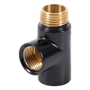 Terma Matt Black Dual Fuel T Piece