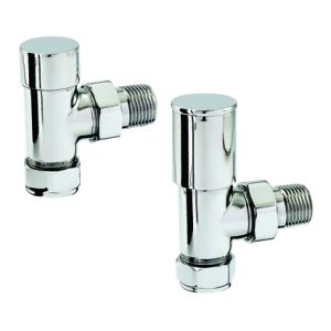 Zehnder Set 1 Chrome Angled Manual Radiator Valves