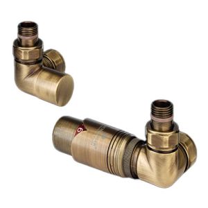 Zehnder Set 11 Brass Corner Thermostatic Radiator Valves Right Handed