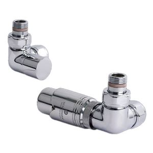 Zehnder Set 11 Chrome Corner Thermostatic Radiator Valves Right Handed