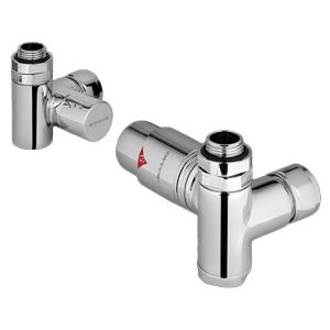 Zehnder Set 20 Chrome Corner Dual Fuel Thermostatic Radiator Valves