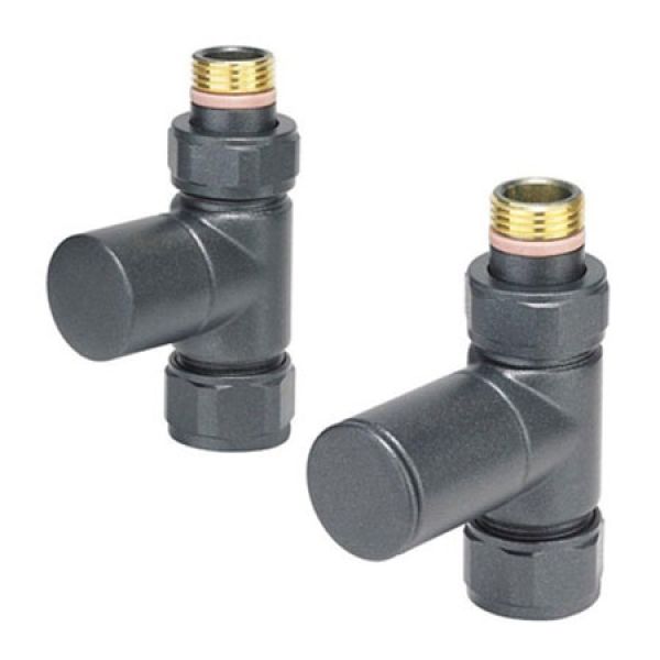 Zehnder Set 26 Volcanic Straight Manual Radiator Valves