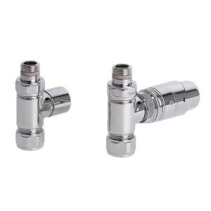 Zehnder Set 36 Chrome Straight Thermostatic Radiator Valves