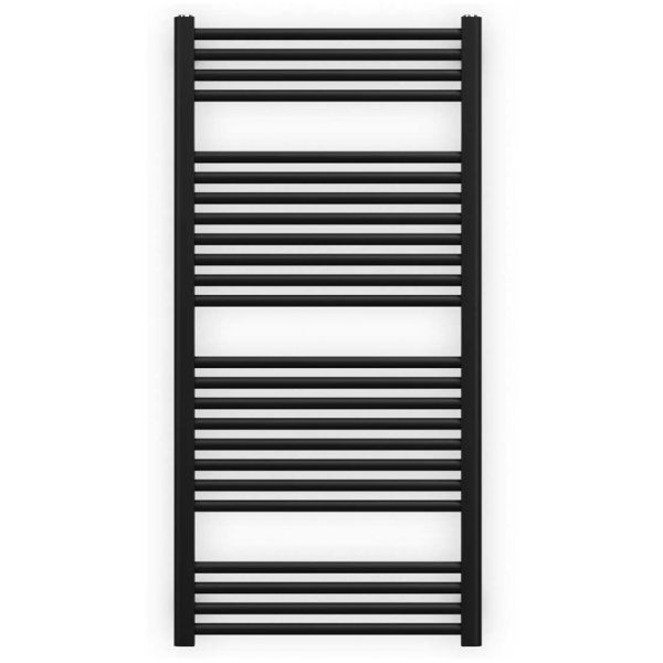 Zehnder Deline Matt Black Towel Rail 1226 x 600mm