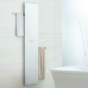 Zehnder Deseo Verso White Glass Electric Radiator 1750 x 475mm