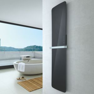 Zehnder Folio Glass Black Electric Radiator 1476 x 535mm