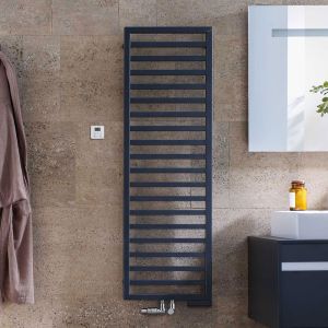 Zehnder Quaro Spa Matt Black Towel Rail 1251 x 450mm