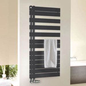 Zehnder Roda Spa Asym Right Hand Anthracite Designer Towel Rail 1676 x 550mm