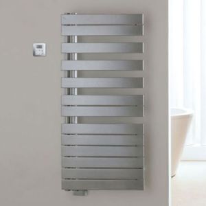 Zehnder Roda Spa Asym Right Hand Titane Designer Towel Rail 1676 x 550mm